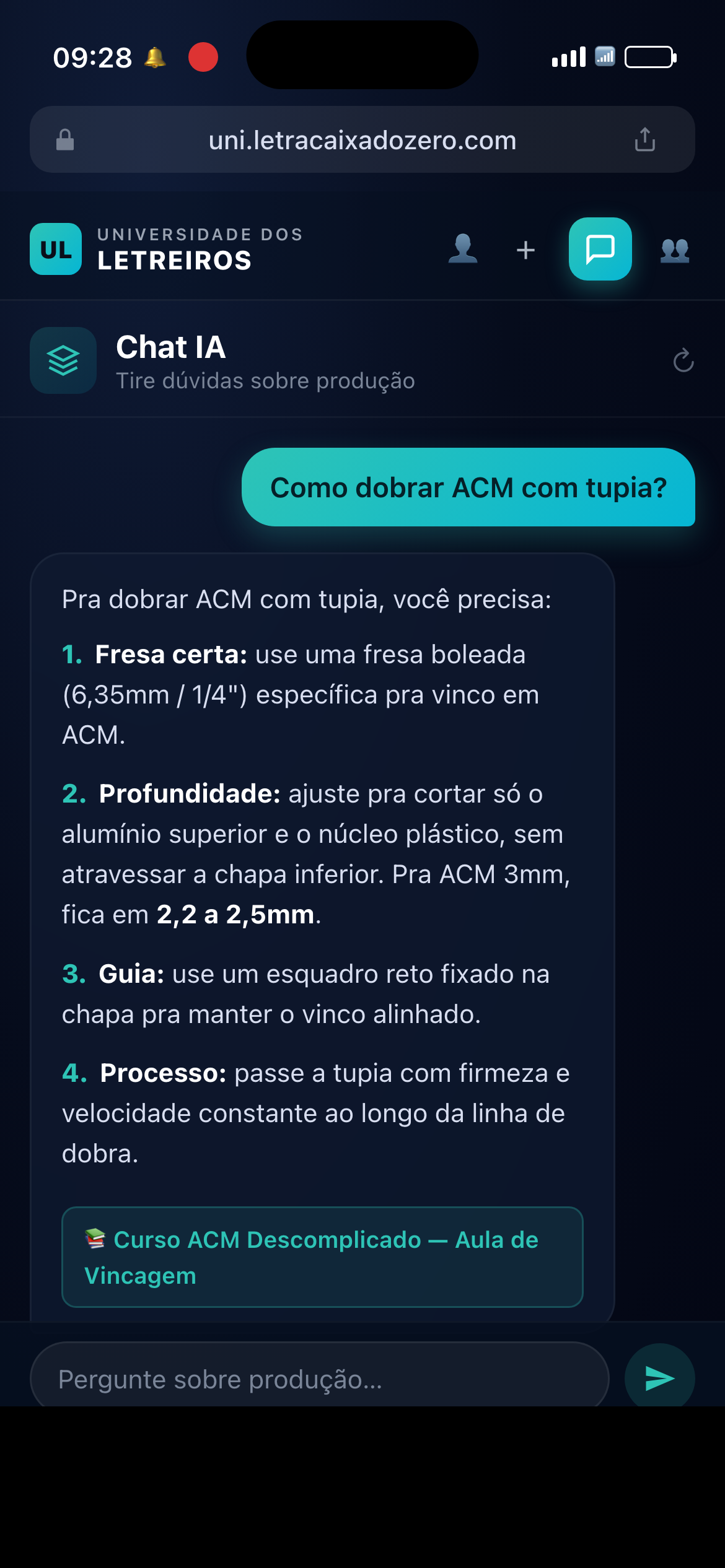 Chat IA - ACM com tupia